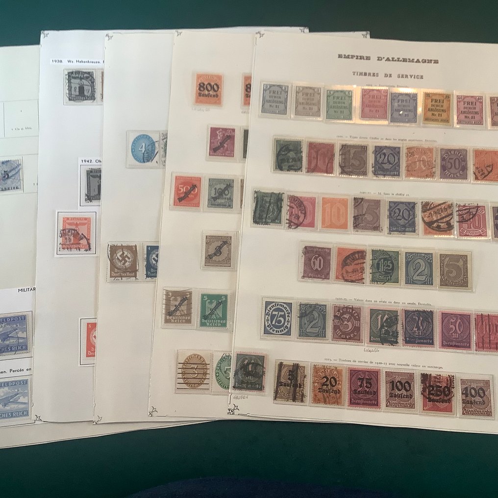 德意志帝國 1903/1942 - 相册页面上的附加栏目集合，涉及服务、电报和战地邮政。 - Michel #1.0