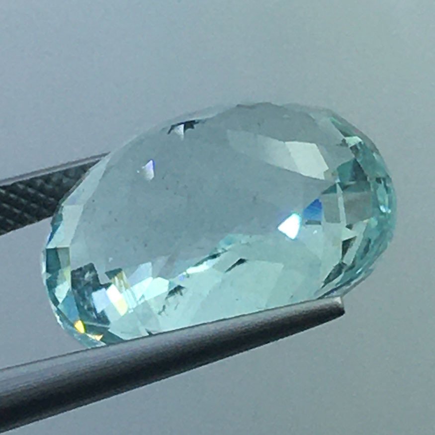 Nincs minimálár - 1 pcs  Kék Akvamarin  - 14.25 ct - Nemzetközi Gemmológiai Intézet (IGI) - Természetes akvamarin #4.3