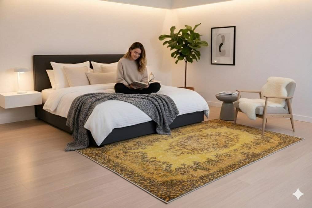 黄色复古 - 小地毯 - 205 cm - 115 cm - 有证书 #4.3