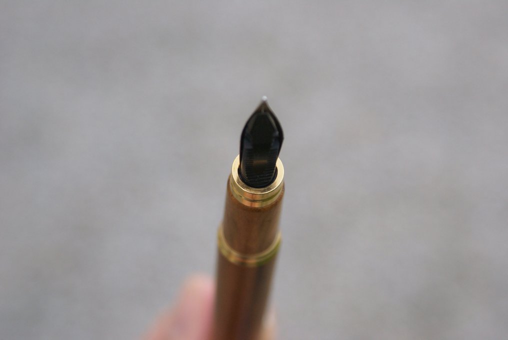 Merveilleux et Rare collector stylo plume 18 kts Waterman MAN 100 en bois d'olivier - 钢笔 #3.2