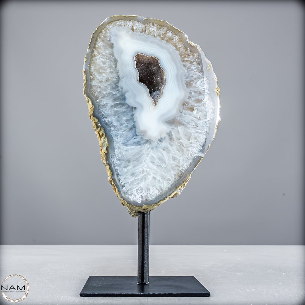 大地之美 – 天然玛瑙晶洞 声明件- 1659.32 g #1.0