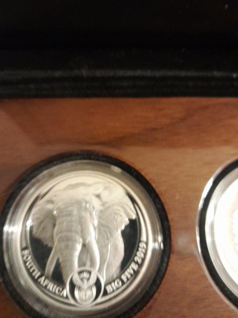 Etelä-Afrikka. 5 Rand 2019-2021 South African Mint’s Big 5 Prestige Set #4.3