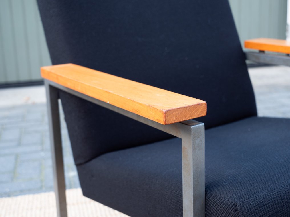 van der sluis - Gijs van der Sluis - Szék (2) - 30 - Fa, Fém, Textil - Model 30 #2.1