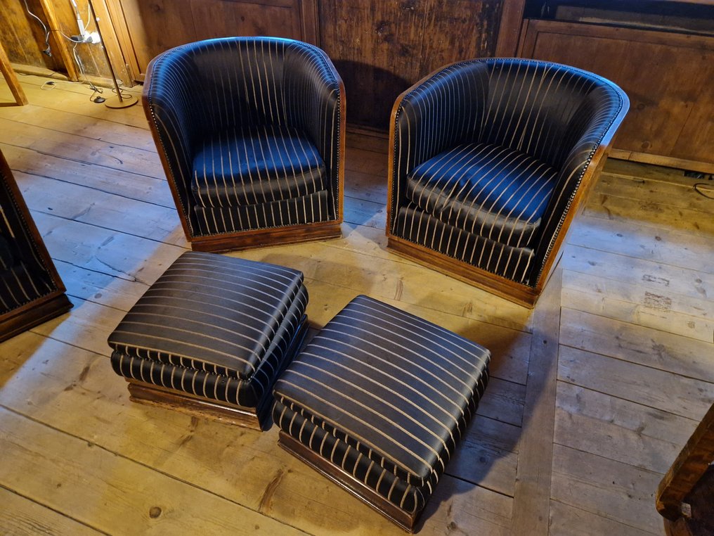 Sofa (5) - Burrwood - Originalt Art Déco stuesett. #3.2