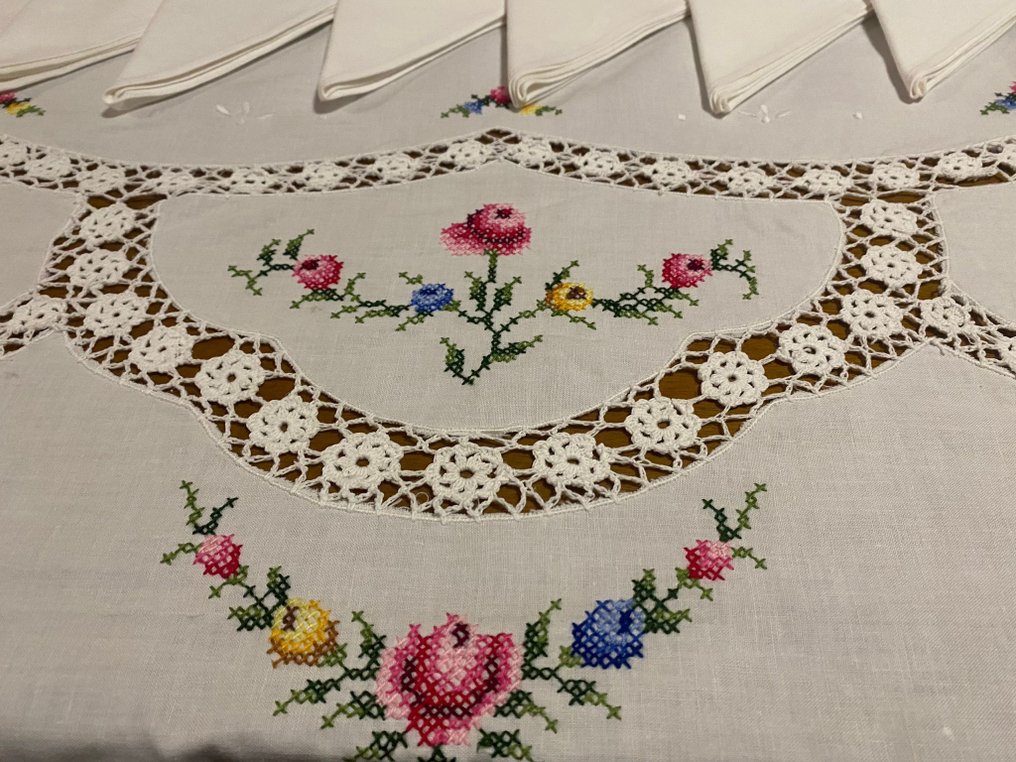 Tablecloth - 256 cm - 164 cm - Cross-stitch tablecloth #2.1