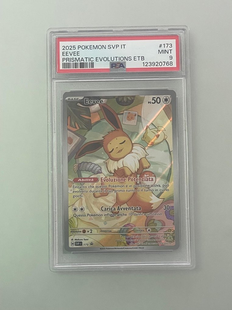 Pokémon - 1 Graded card - Eevee 173 Kampagnekort, Fuld kunst, Holo - PSA 9 - Scarlet & Violet - Prismatic Evolutions #1.0