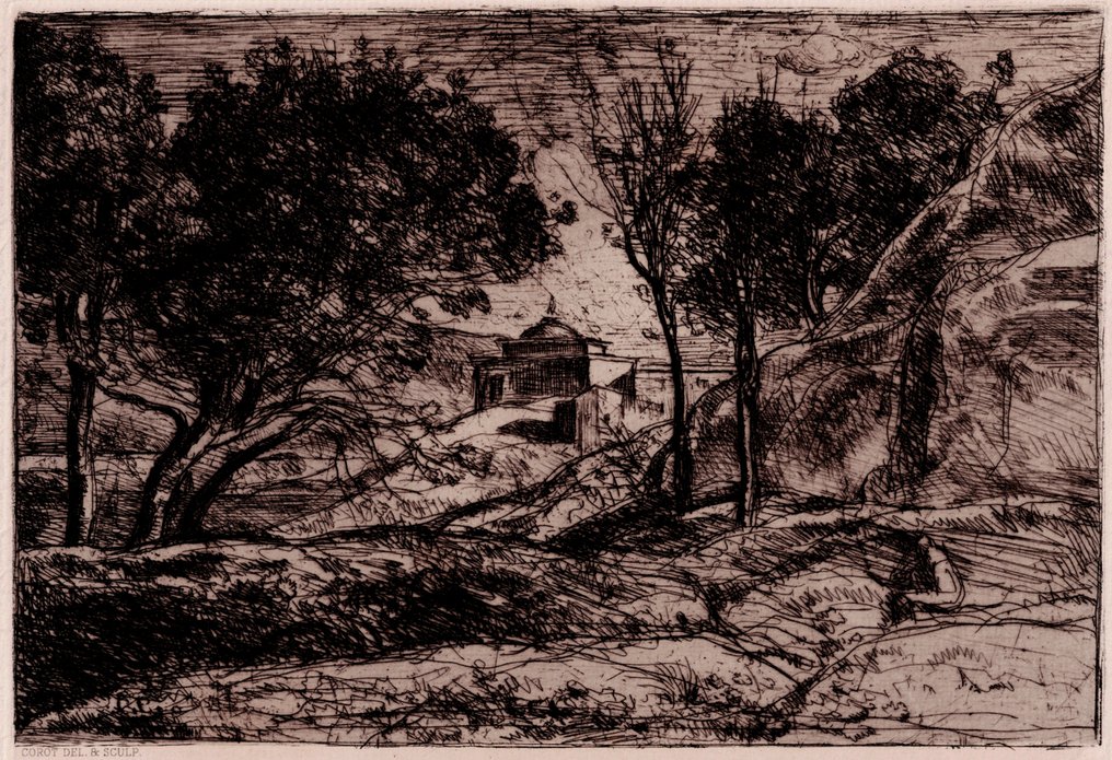 Jean Baptiste Camille Corot (1796-1875) - Souvenir de Toscane, circa 1845 #4.3
