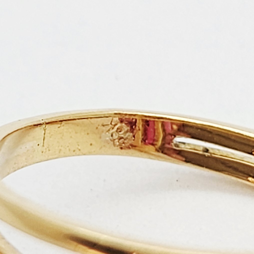 戒指 - 18 克拉 黃金 - 8.00ct. tw. 合成寶石 #4.3