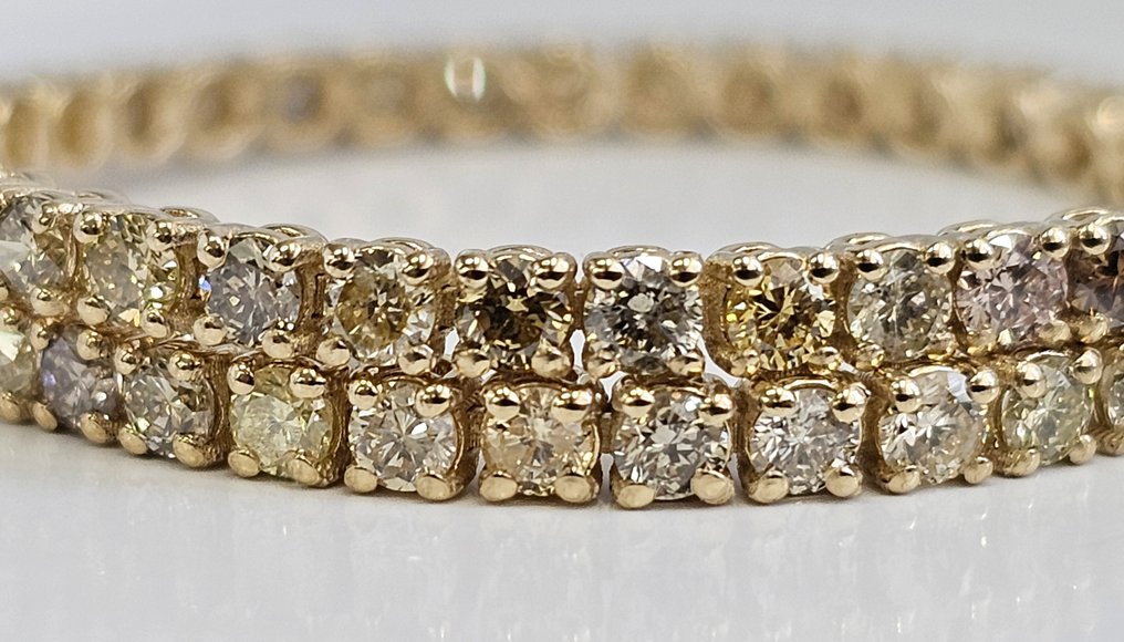 没有保留价 - 手镯 - 14K包金 黄金 - 3.00ct. tw. 钻石 (天然) - 钻石 - 无保留收藏对比 #4.3