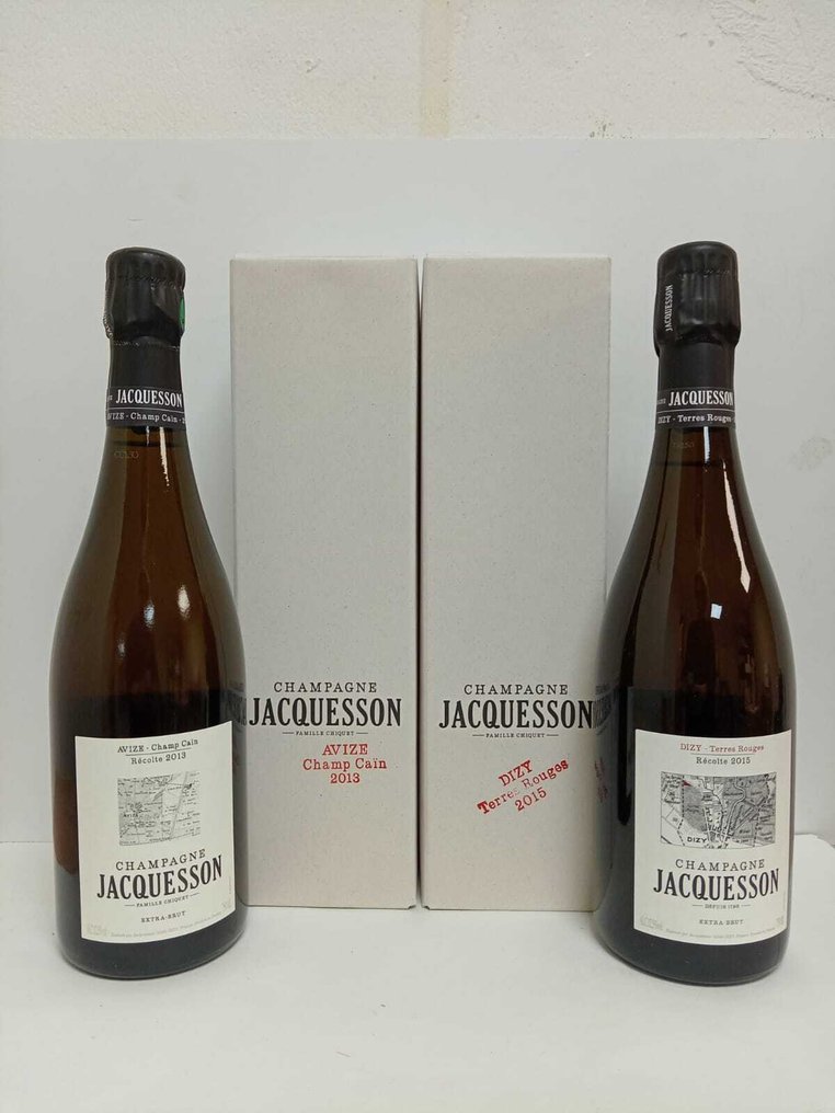 Jacquesson, Avize Champ Cain 2013; Dizy Terres Rouges 2015 - Champán - 2 Botella (0,75 L) #1.0