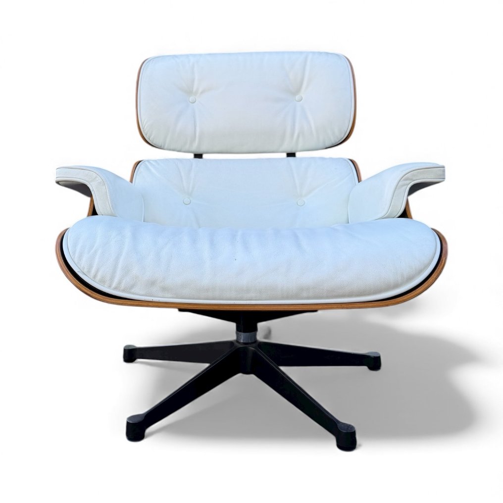 Vitra - Charles & Ray Eames - 安乐椅 - 670休闲躺椅 - 皮革, 蔷薇木 #2.1