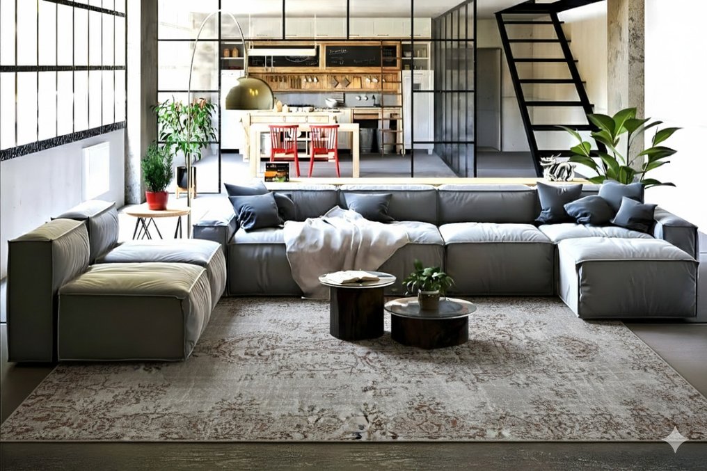 灰色复古 - 小地毯 - 280 cm - 170 cm - 有证书 #1.0