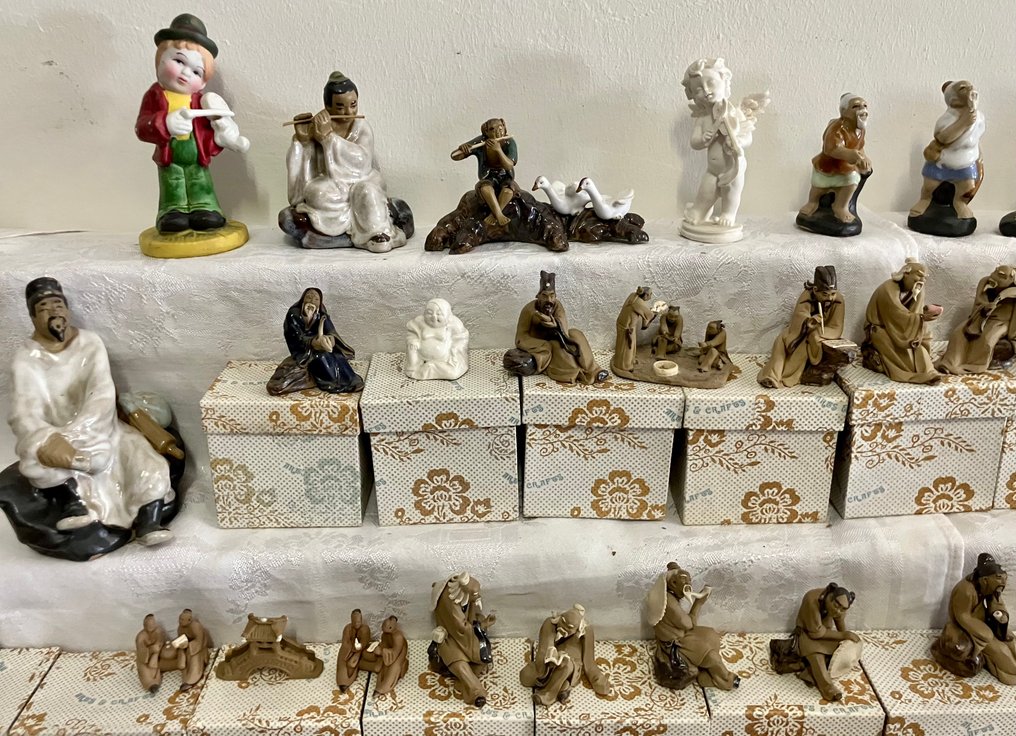 Miniatyrfigur - 49x Figurines zijn volledig met de hand gemaakt in klei (60) - Leire #1.0