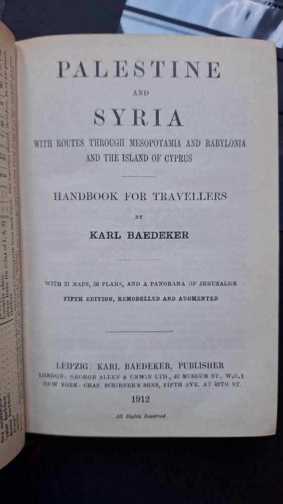 Baedekers - Palestine and Syrie - 1912 #3.2