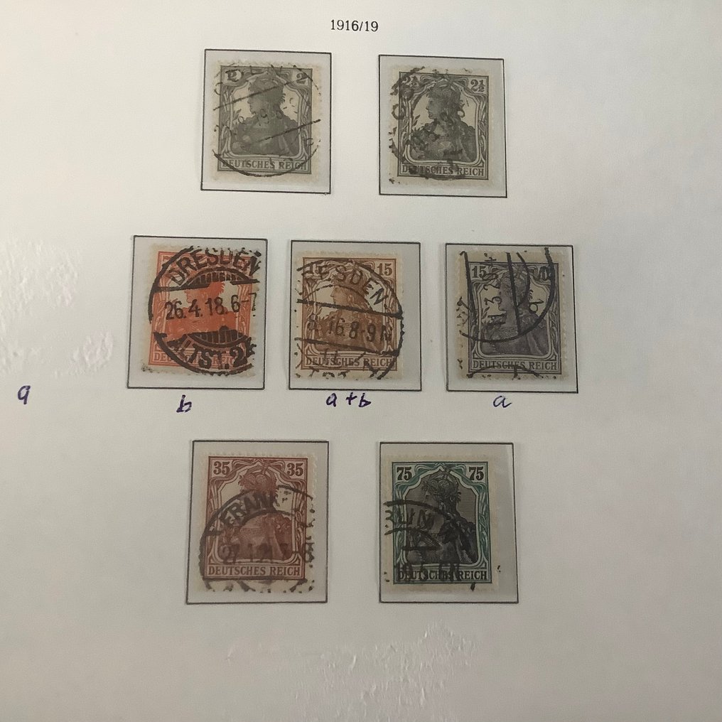 德意志帝国 1916/1923 - Infla收藏在专辑页上 - Michel 105/337 #1.0