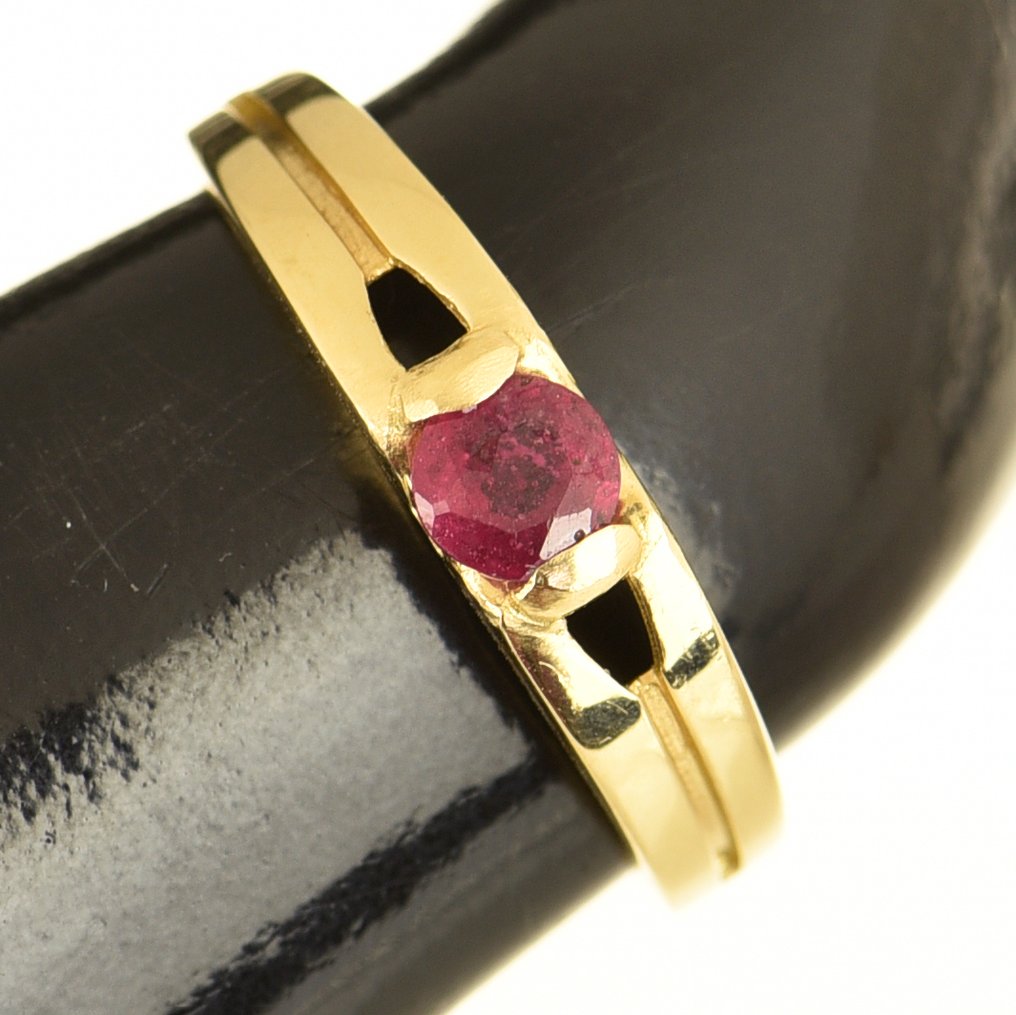 Ring - 18 kraat Gulguld Rubin #1.0