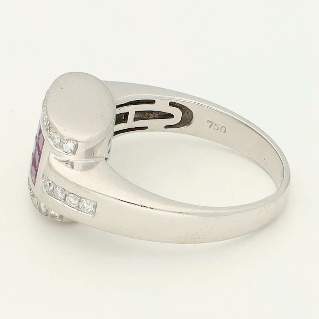 戒指 - 18 克拉 黃金 藍寶石 - 鉆石 #2.1