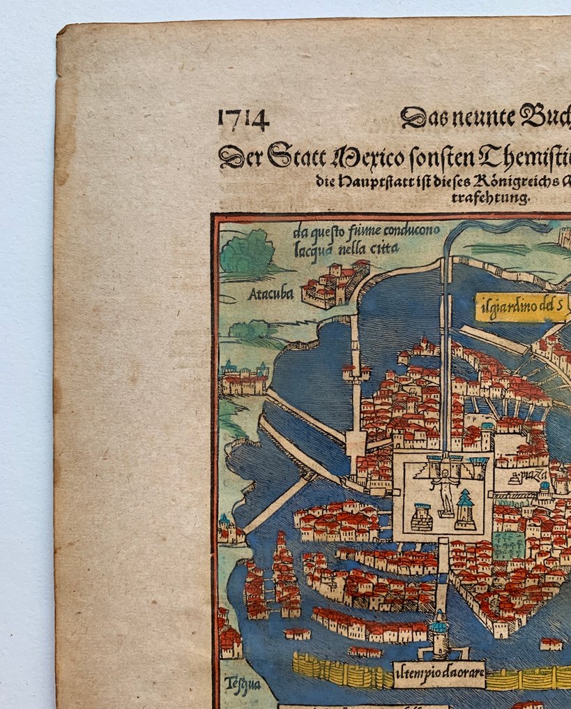 Mexico - Mexico City; Sebastian Münster - Der Statt Mexico sonsten Themistitan genannt / welches die Hauptstatt  ist dieses Königreichs Mexico - 1581-1600 #2.1