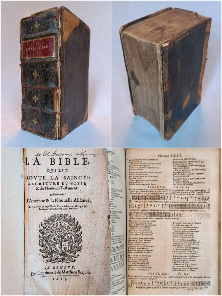 Bible qui est toute la Saincte Escriture du Vieil et du Nouveau Testament autrement l'Anciene ... - 1605 #1.0