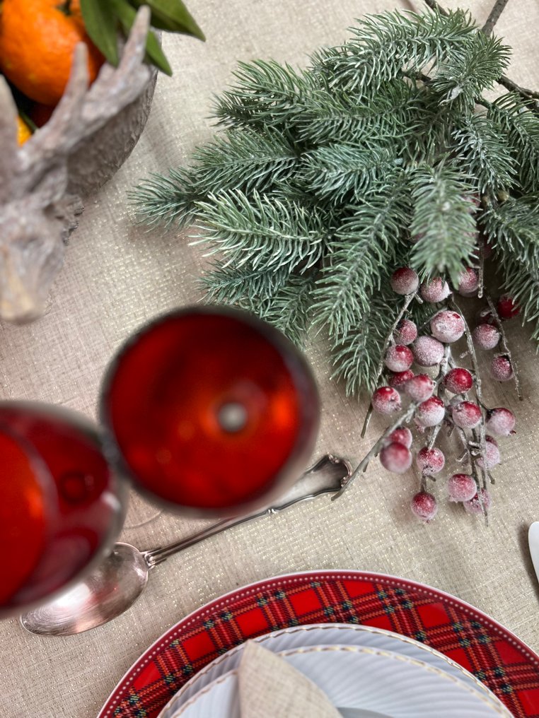 Complete Christmas tablecloth set for 24 seats + napkins for large tables - Tablecloth  - 355 cm - 140 cm #4.3