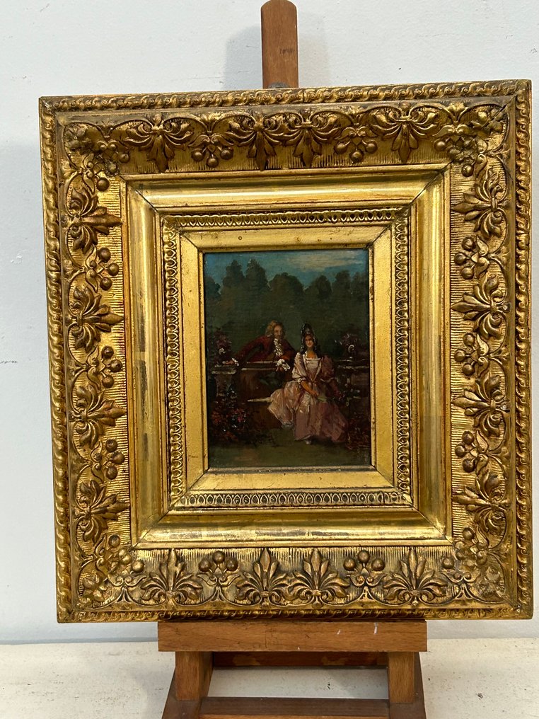 Γαλλική σχολή (XIX) - Scena di corteggiamento #4.3