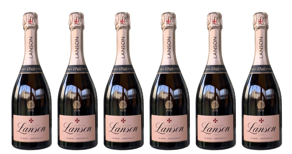 Champagne Lanson, "Le Rosé Création" - Champagne - 6 Bottles (0.75L) #1.0
