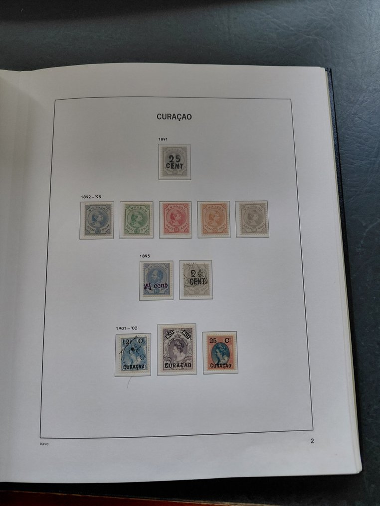 Netherlands Overseas 1873/1949 - Nearly complete collection in luxury Davo album. - Vrijwel complete Collectie Curacao/Ned. Antillen #2.1