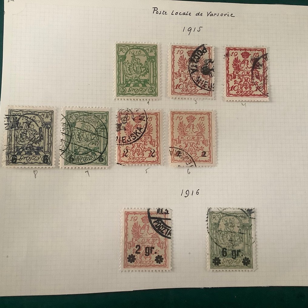 德意志帝国-占领波兰（1914-1918） 1915/1916 - Locale zegels - Michel 1/8 #1.0