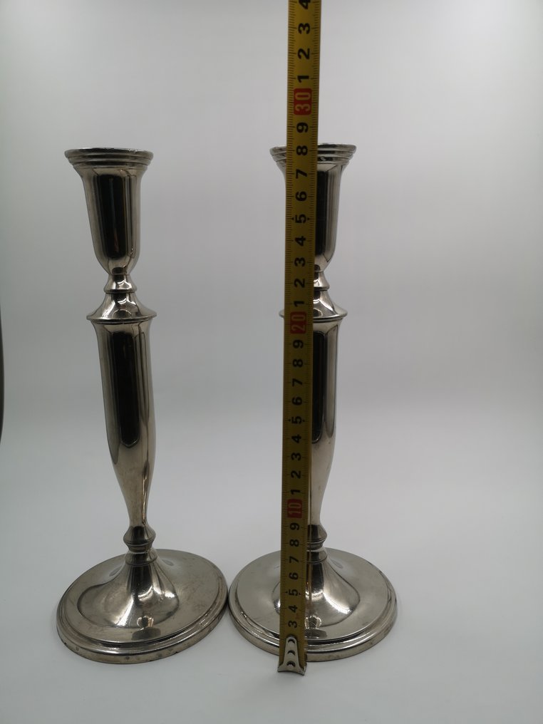 Lysestake (2) - Metall, Forsølvet - Sølvbelagte lysestaker #1.0