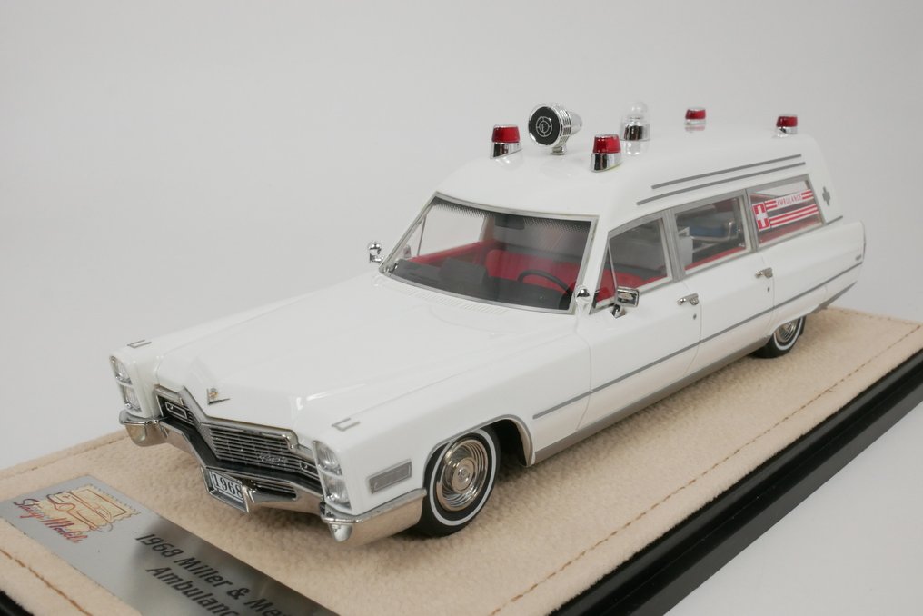 Stamp 1:43 - Αυτοκίνητο μοντελισμού - Cadillac Miller Meteor ambulance - 1968 #1.0