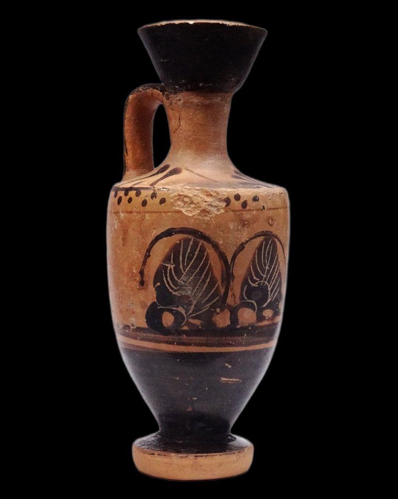 古希腊 黑色图案的莱克西斯陶瓶,公元前五世纪 #1.0