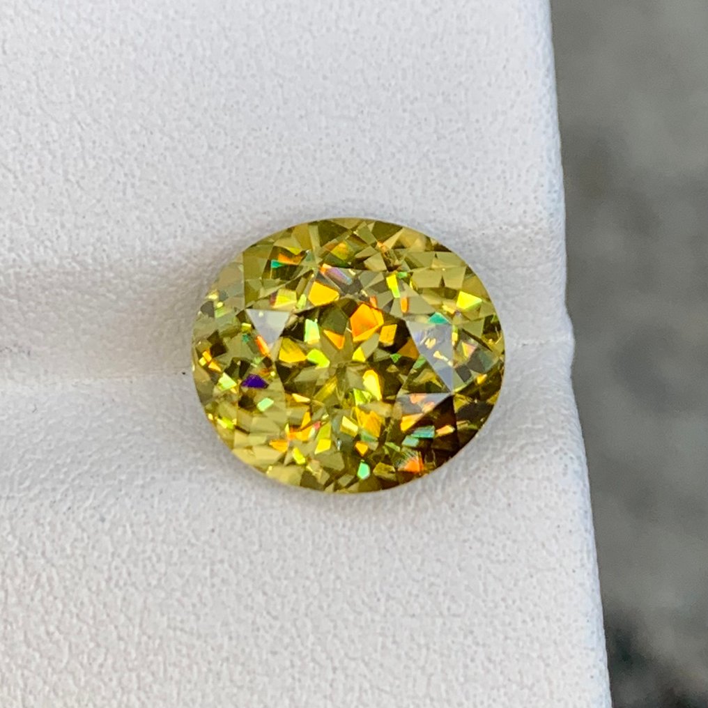 1 pcs  黄色 锆石  - 8.04 ct - 国际有色宝石协会（ICA GemLab） - 天然黄色锆石 #2.1