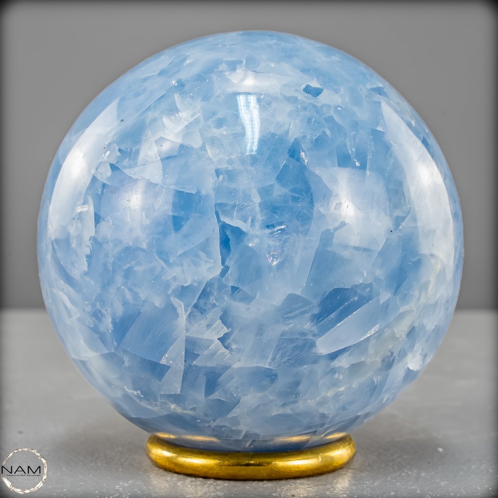 蓝色方解石球 清晰、宁静与温柔的优雅- 829.17 g #1.0