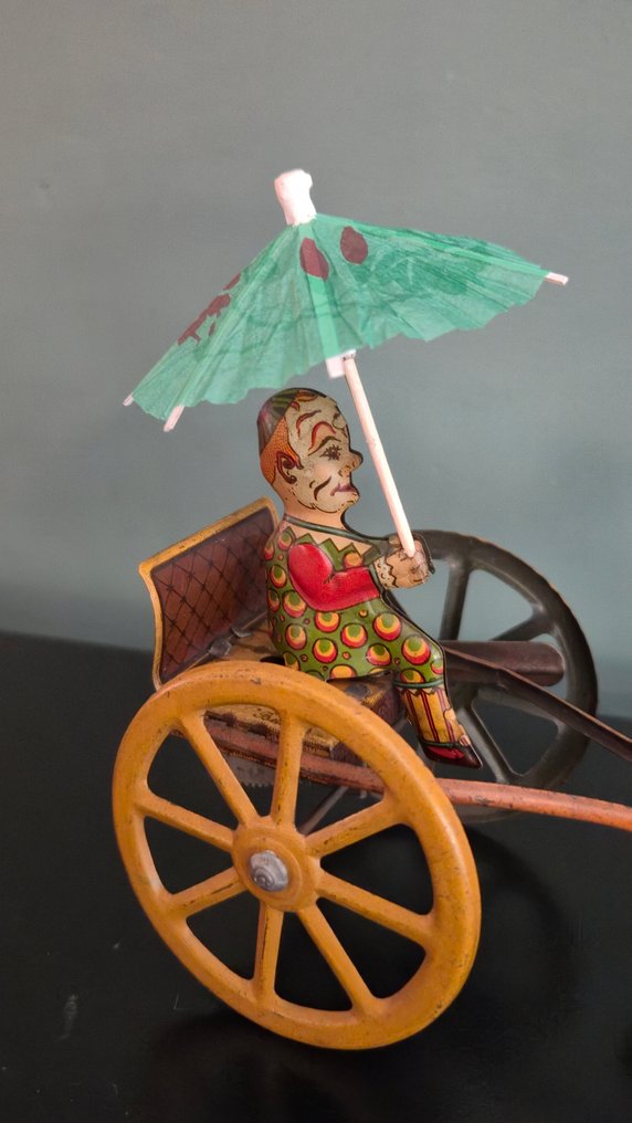 Bell Italy - Ón játék - Clown Cart, Unboxed - 1920-1930 - Olaszország #1.0