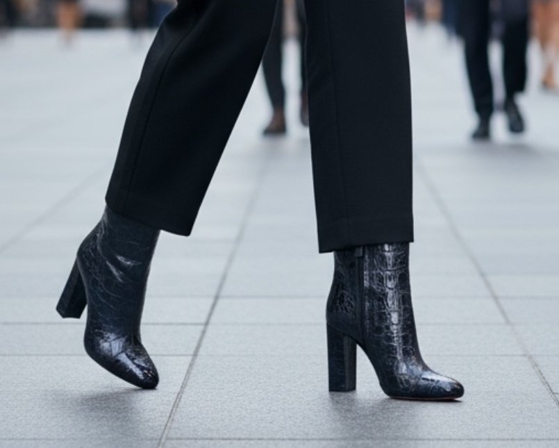 Santoni Crocodile - 踝靴 - 尺寸: EU 38.5 - 带盒的新品 #1.0