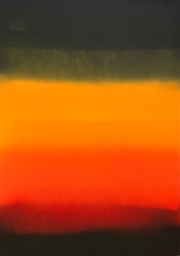 Anton Kaestner - #282 - L - " Hommage à Rothko - Orange et Noir ". #2.1