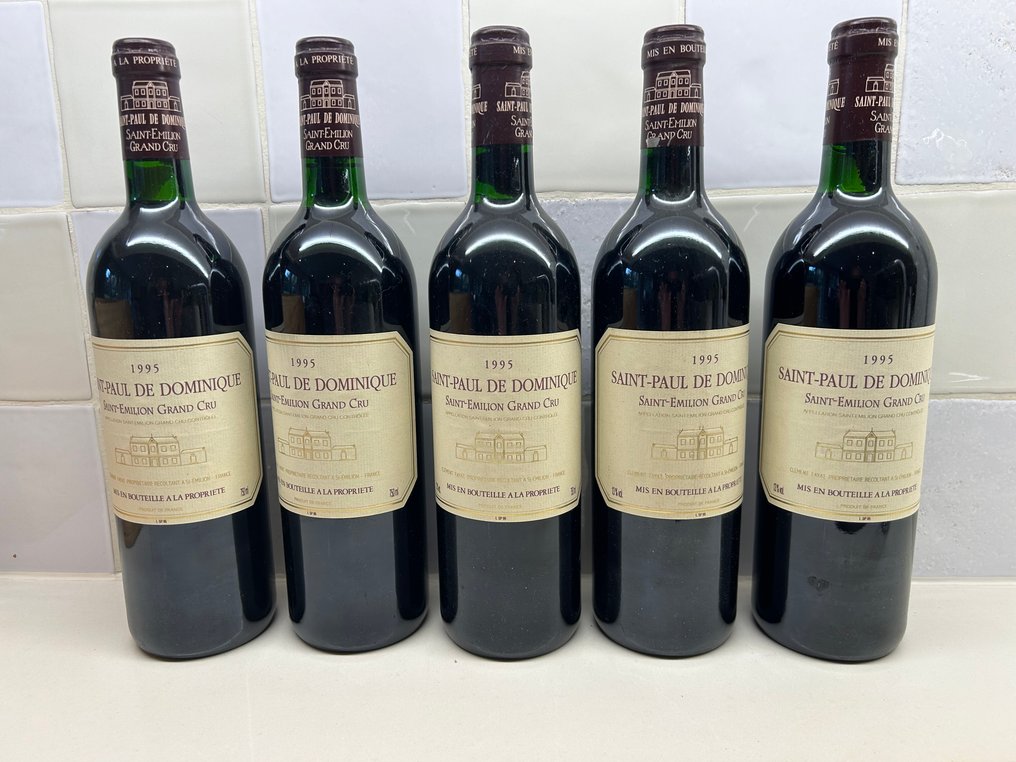 1995 Saint-Paul de Dominique - 圣埃米利永 Grand Cru - 5 Bottles (0.75L) #1.0