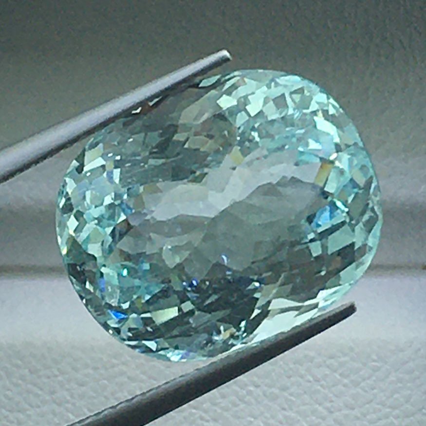 Nincs minimálár - 1 pcs  Kék Akvamarin  - 14.25 ct - Nemzetközi Gemmológiai Intézet (IGI) - Természetes akvamarin #2.1