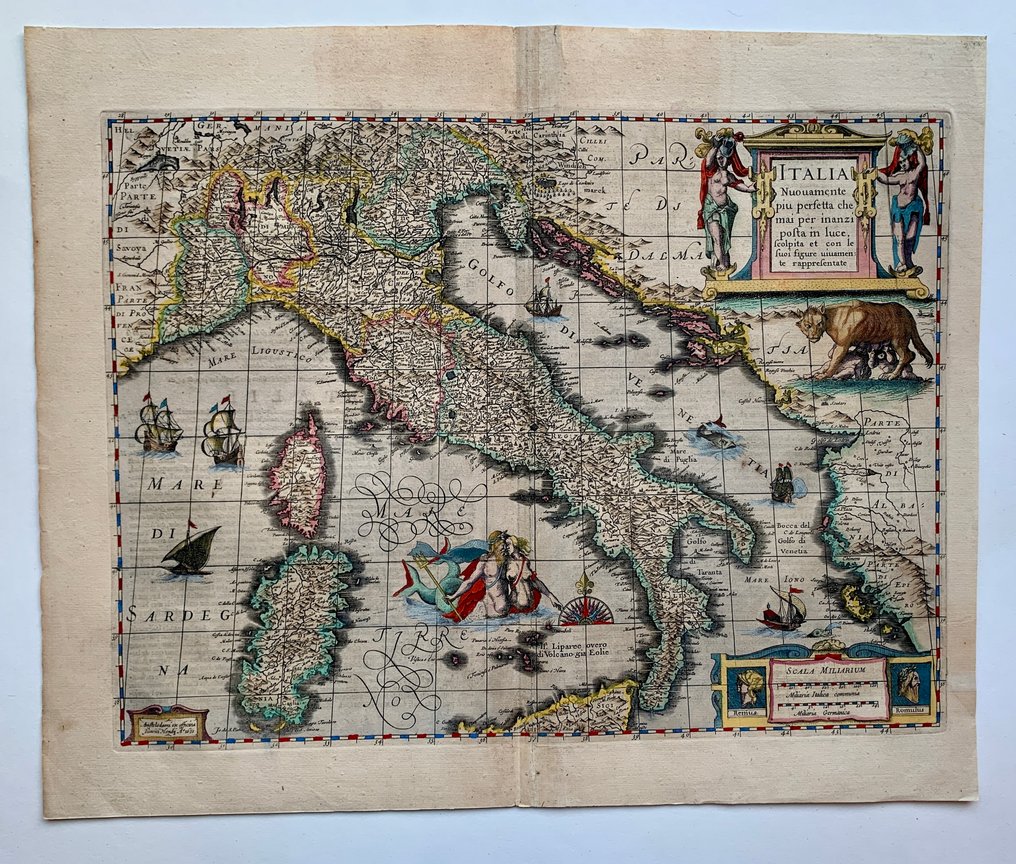 Italia - Itay; H. Hondius - Italia Nuouamente piu perfetta che mai per inanzi posta in luce, scolpita et con le suoi figure - 1621-1650 #1.0