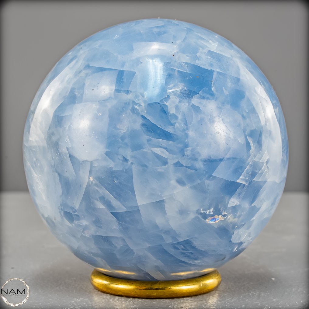 蓝色方解石球 清晰、宁静与温柔的优雅- 829.17 g #1.0