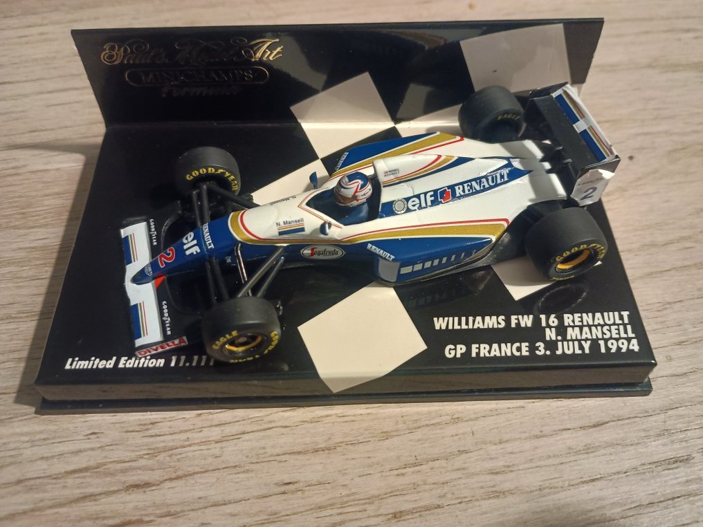 Minichamps 1:43 - Modell racerbil (2) - Williams FW 15-16 Renault Senna - Mansell - Formel 1 #4.3