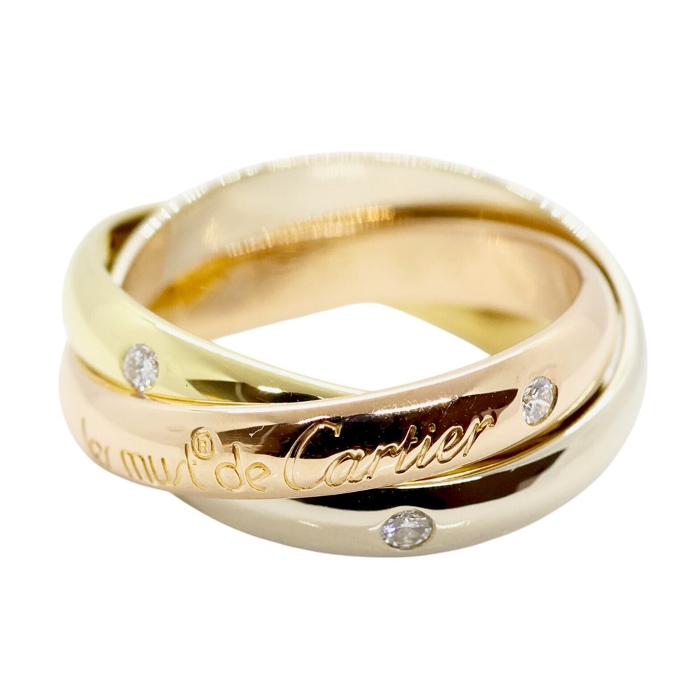 Cartier - Δαχτυλίδι - Trinity - 18 καράτια Ροζ χρυσό, Λευκός χρυσός, Κίτρινο χρυσό - 3 Διαμάντια #1.0
