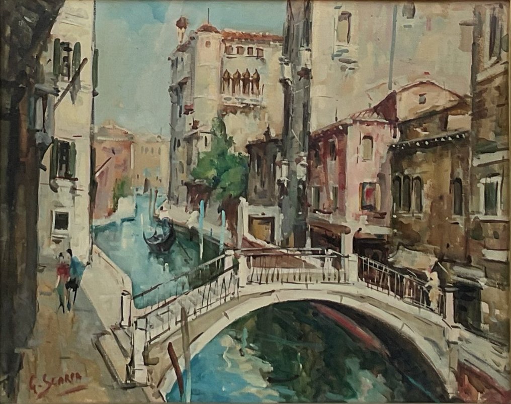 Gino Scarpa (XX) - Veduta di un canale veneziano #1.0