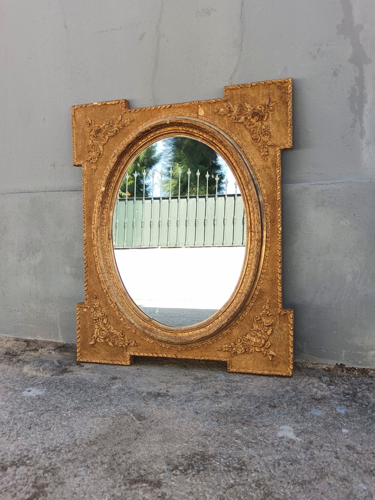 Καθρέφτης - Ξύλο, Πολυχρωματιστό, χρυσό φύλλο #1.0