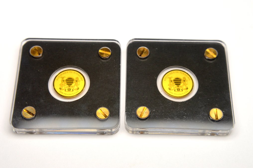 Chad. 3000 Francs 2019 - 30 years of Berlin Wall Fall - Helmut Kohl & Walter Ulbricht - .999 (2 pieces) (No Reserve Price) #2.1