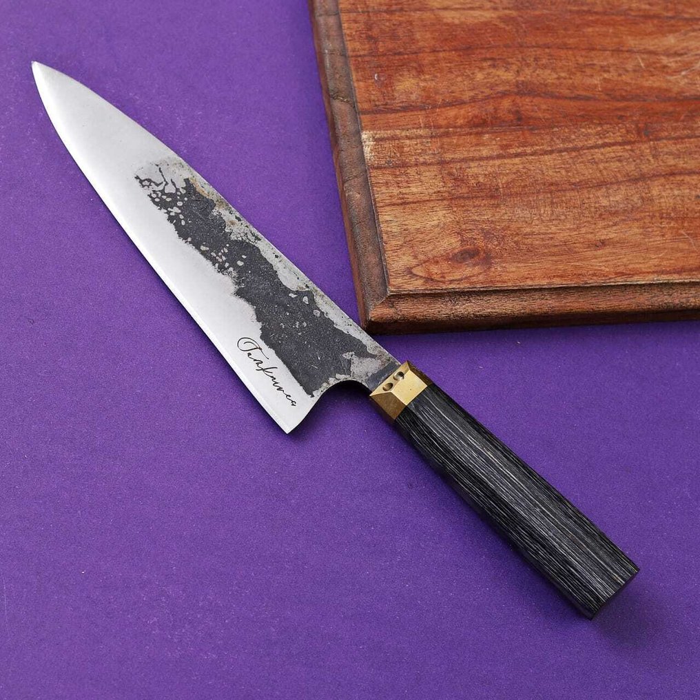 厨刀 - R687 - 钢, 黄铜, 木 - 意大利 - 厨师的 Gyuto 刀 #3.2