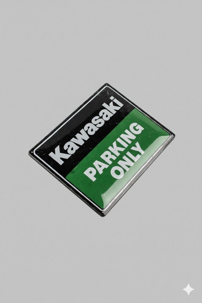 Kawasaki - Πλάκα - Διαφήμιση Μεταλλικών Πινακίδων - Γκαράζ Αυτοκινητισμού - Μέταλλο #1.0