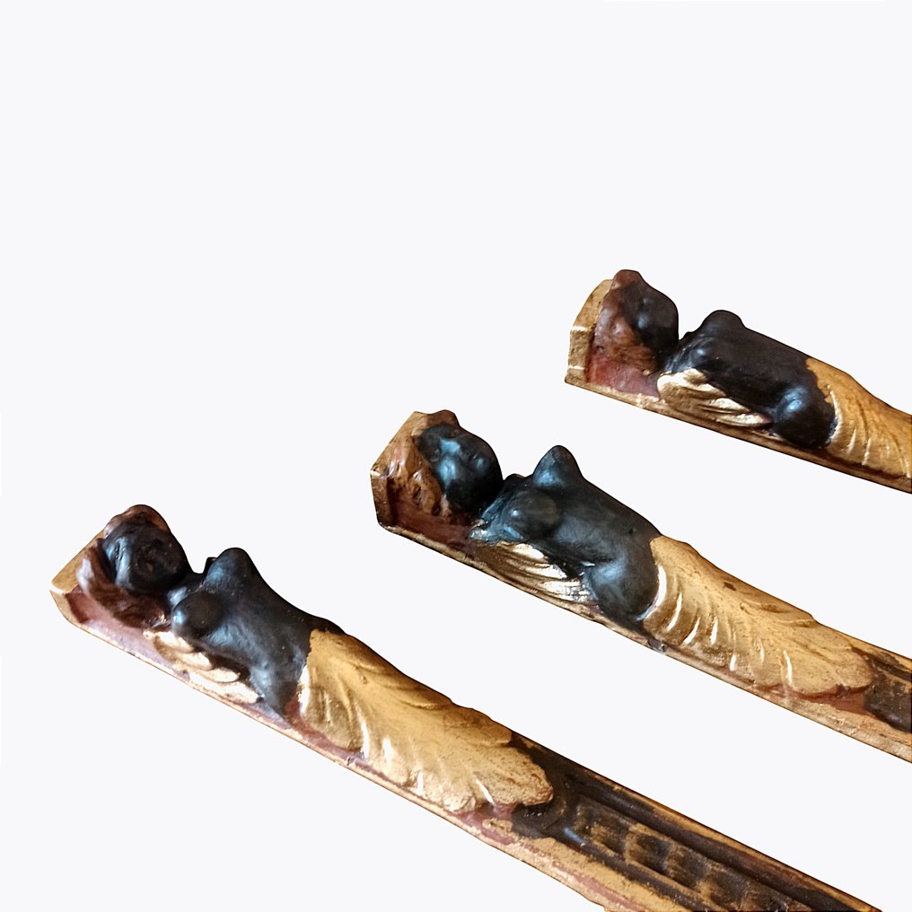  Architectural ornament (3) - Lesene - 19th century - Cariatidi - 67 cm  #3.2