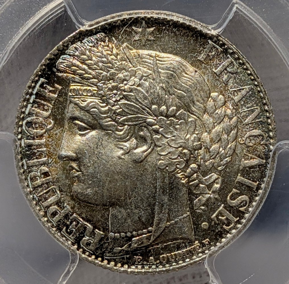 Frankreich. 1 Franc 1888-A Ceres. PCGS MS65 #1.0