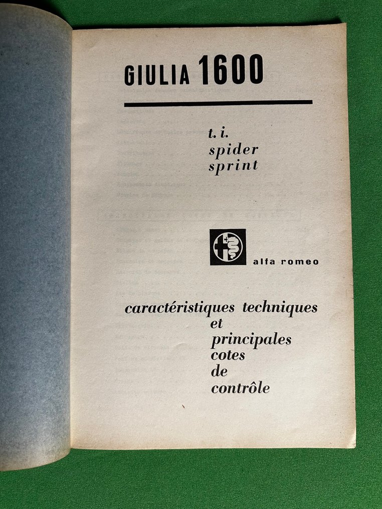 Manual - Alfa Romeo - Giulia 1600 t.i. - Spider - Sprint - 1963 #4.3